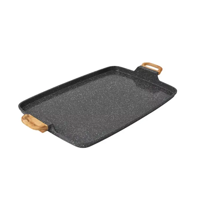The Pioneer Woman Prairie Signature Cast Aluminum Double Griddle, Charcoal Speckle