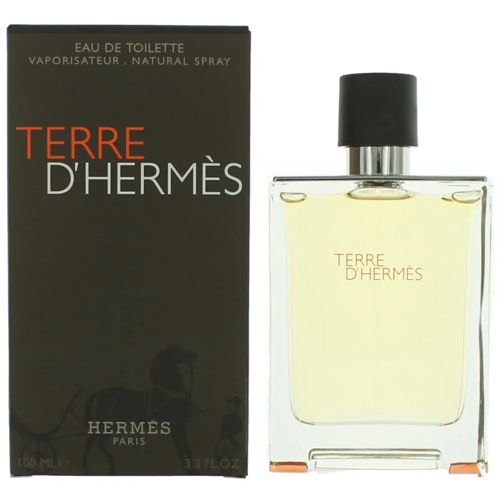 Terre D'Hermes by Hermes Men's 3.3 oz EDT Spray - Cedar Wood, Bright Citrus Men's Fragrance with Citrus Top Notes