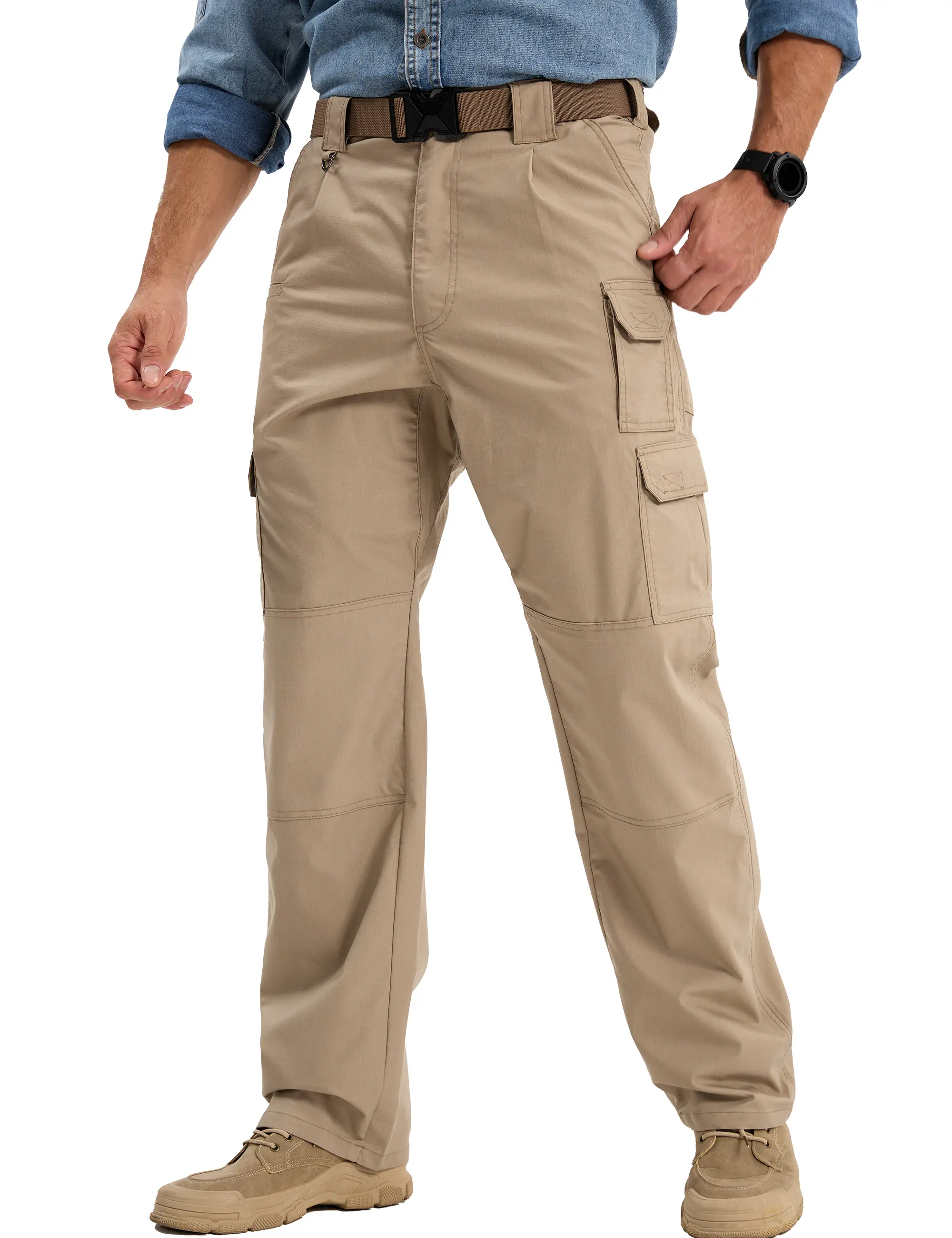 OeyFnbmO Work Pants for Men Tactical Pants,Water Resistant Ripstop Cargo Pants,Lightweight Stretch Outdoor Hiking Pants