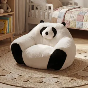 Eyisean 29" Bean Bag Chair with Cute Panda-Shaped Design, Comfy Plush Soft Reading Nook Chair, Lazy Lounge Single Sofa with Faux Fur & Foam for Bedroom, Apartment, No Assembly Required