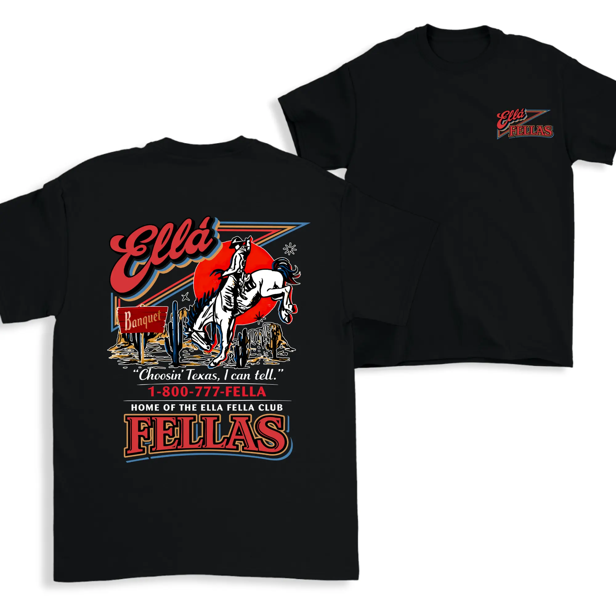 Classic Western Rodeo print t-shirt, classic black Cowboy Bronco t-shirt, a gift for both men and women