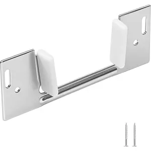 8Pcs Hidden Bottom Pocket Door Sliding Guide, Jamb Mounted Steel Bracket for 1-3/8-Inch Thick Doors