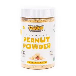Pasokin All-Natural Powdered Peanut Butter, Gluten-Free Peanut Powder, from Roasted Cold-Pressed High Oleic Peanuts, No Sugar Added, Non-GMO, Plant-based Protein, Keto-Friendly (6.0oz)