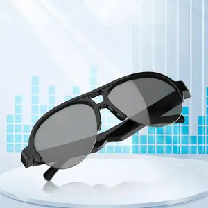 Smart Glasses, Bluetooth-compatible Smart Glasses with Built-in Microphone & Voice Control, Open Ear Smart Audio Glasses for Music & Call