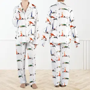 Pilates Alcohol Girl Christmas Silky Satin Pajama Set For Women, Funny Workout PJs Women, Reformer Pilates Sleepwear, Wine Lover Pajama Set