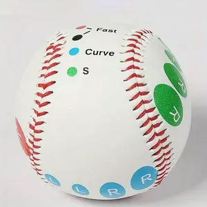 Baseball Training Ball, Baseball Pitching Trainer with Color Coded Finger Placement Mark, Suitable for Baseball Training, Batting Practice Equipment