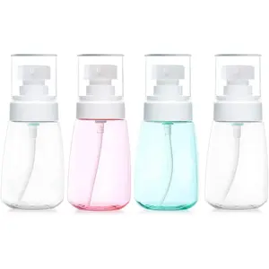4Pcs 2 oz Travel Size Leakproof Pump Bottles, BPA-Free Refillable Plastic Containers for Lotion, Liquid Soap,Essential Oil Blends and Other Toiletries - Home Improvement.