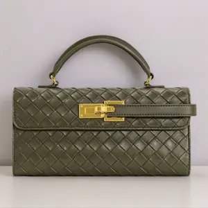 JW PEI Keyla Weave Texture Top Handle Bag - Olive Green