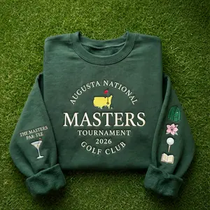 Premium Vintage Masters Golf Embroidery Sweatshirt  – High-Quality Embroidered Sweatshirt