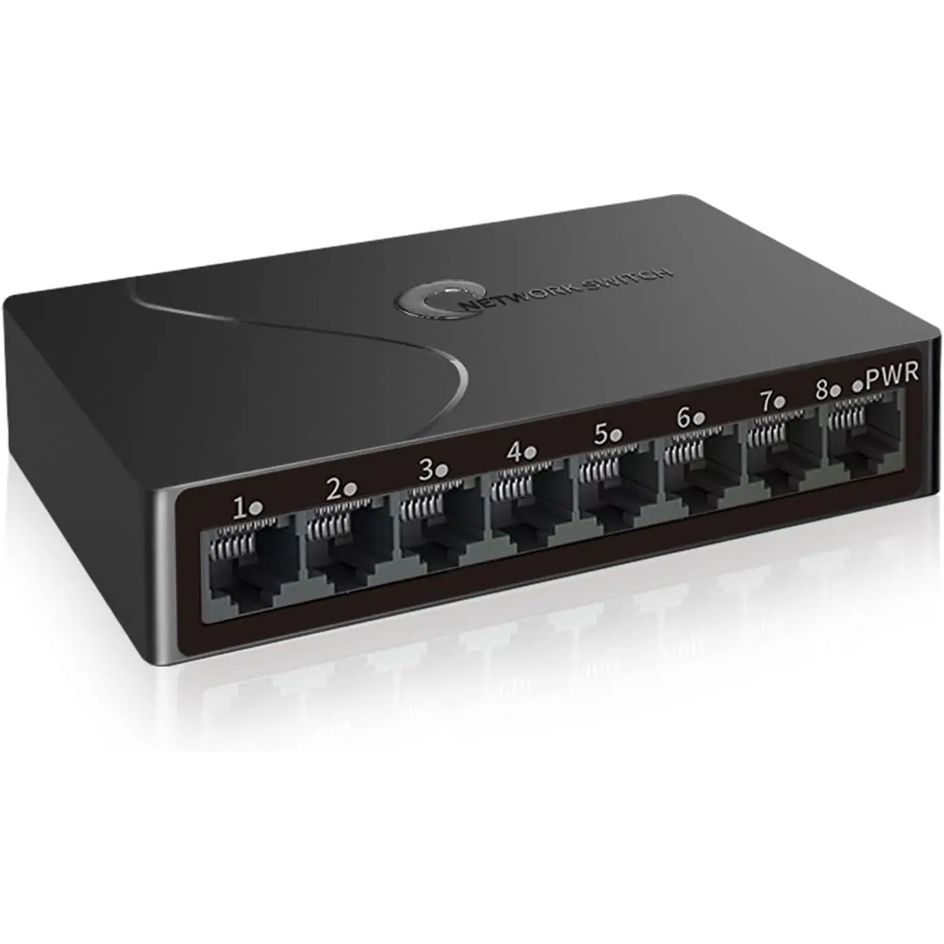 8-Port Gigabit Easy Smart Managed Ethernet Switch|   Plug & Play Network Hub with VLAN, QoS, Port Mirroring|   Fanless Design|   Desktop/Wall Mount for Home/Office