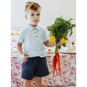 Polo Shirt - Bunny Blue Check