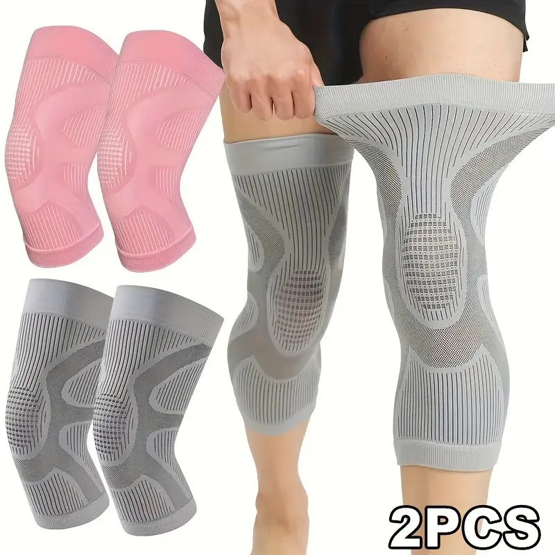2pcs Thin Knee Sleeves For Weightlifting, Protective Sleeve, Unisex Anti-Slip Compression Breathable Elastic Knee Support, Lightweight for Fitness Running Outdoor Sports Daily Use