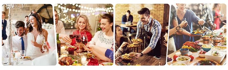 ROVSUN 2/4 Packs Gold Chafing Dishes for Buffet, 5QT Round Chafing Dish Buffet Set, Stainless Steel Chafers and Buffet Warmers Sets for Parties Weddings Catering