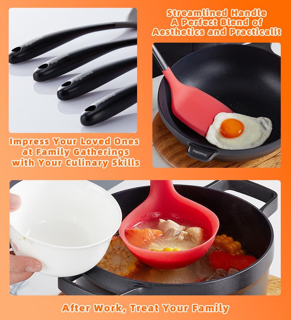 Food‑Grade Silicone Spatula, Heat‑Resistant Non‑Scratch Kitchen Utensil, Durable Cooking Tool for Non‑Stick Pans
