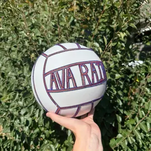 BLING VOLLEYBALL CUSTOM Blizazz Personalized Team Ball Sports Memorabilia Gift Homecoming Proposal Prom Birthday Girls Women Sister Daughter