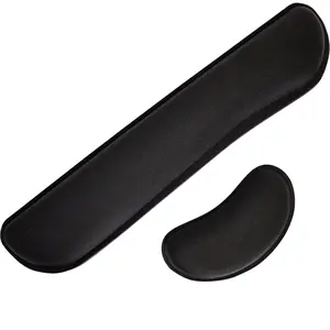 Gorilla Grip Silky Gel Memory Foam Wrist Rest for Computer Keyboard, Mouse, Ergonomic Design for Typing Pain Relief, Desk Pads Support Hand and Arm, Mousepad Rests, Stain Resistant, 2 Piece Pad