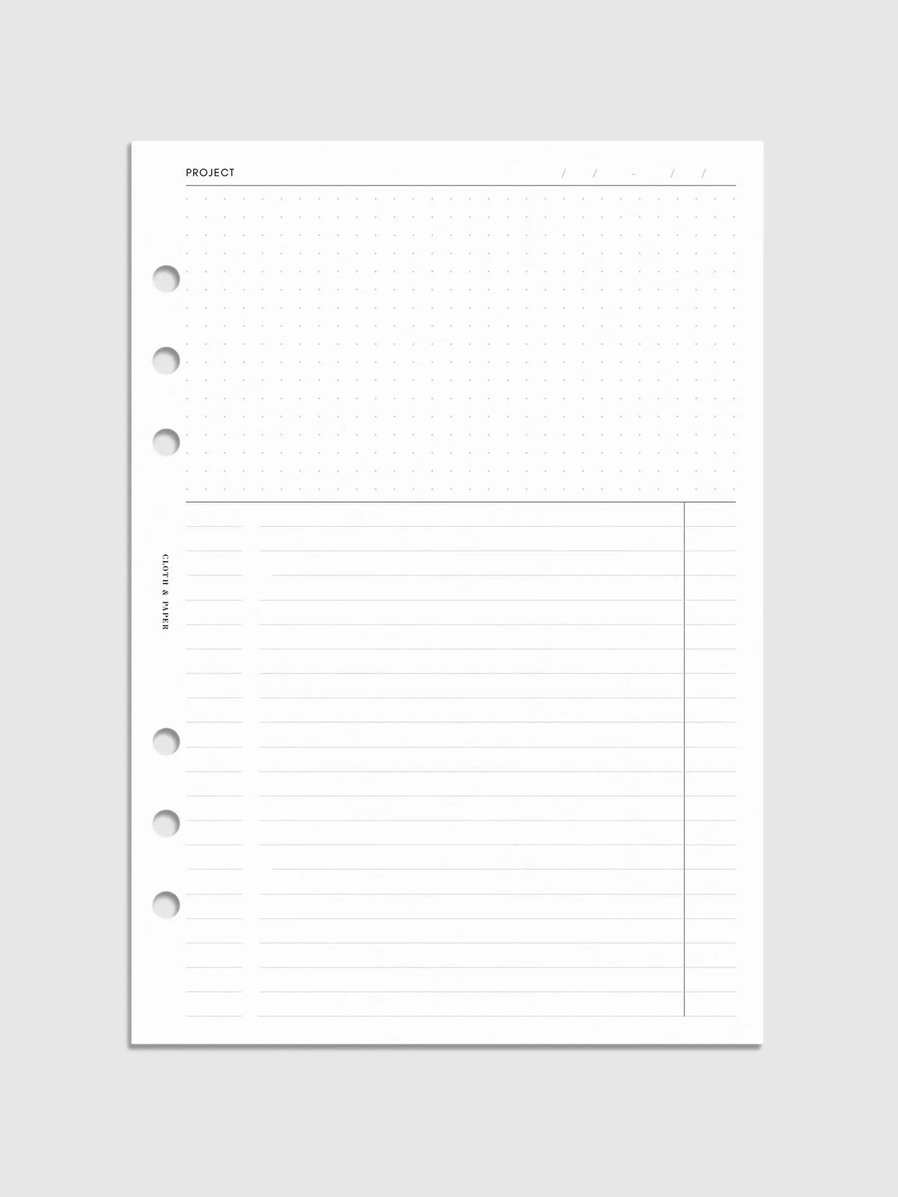 Project Management Inserts | Refreshed Layout