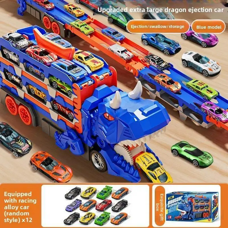 Blue Dinosaur Carnivore Car +12 Alloy Car