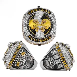 New 2024  Football Championship Ring New Ring Men fashion men's metal  large ring
