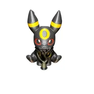 3D Printed Umbreon from Pokémon Detailed Design with Unique Features and Vibrant Colors Perfect for Fans Customizable Size Statue