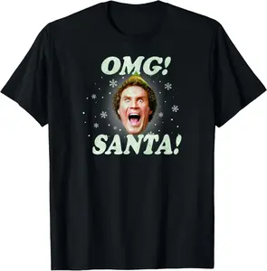 100% Cotton Elf Buddy OMG Santa T-Shirt