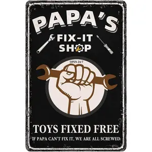 Funny Garage Signs Papa Gift Man Cave Gifts For Men Metal Tin Sign Garage Decor Man cave Decorations