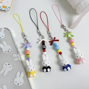 Bowknot Miffy Cute Phone Strap, Cartoon Miffy Bag Pendant, Cute Miffy