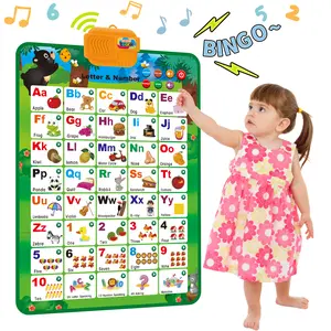 Educational Interactive Alphabet & Numbers kid Learning Poster Talking ABCs & 123s Music Poster Educational Interactive Alphabet & Numbers kid Learning Poster Talking ABCs & 123s Music Poster
