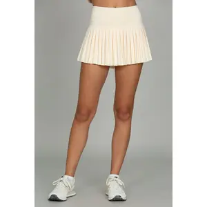 Butter Yellow Pleated Tennis Skirt