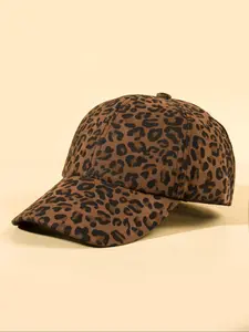Leopard Print Baseball Cap, Casual Outdoor Sports Hat for Men & Women, Fashion Accessories for Daily Wear, Leopard Vintage Hat