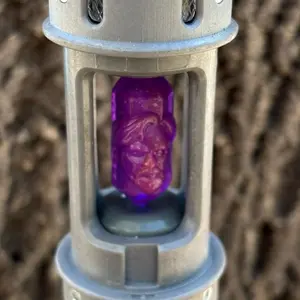 The Old Master Luke Kyber Crystal Handmade Rare Galaxy Edge Glows In The Dark Blue Light Collectible