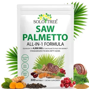 Saw Palmetto for Men | 300 Softgels | 4,000 MG Equivalent | 85% Fatty Acids Standardized | Gluten-Free, Dairy-Free, Egg-Free