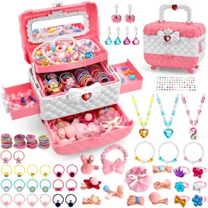 Children's jewellery accessory sets, dress-up jewellery sets for children, costume jewellery with hair clips and headbands, girls' toys, Christmas gifts suitable for girls aged 3, 4, 5, 6, 7, 8, 9, 10, 11 and 12., Necklace For Daughter
