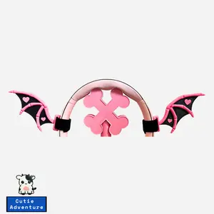 Skeleton Bat Heart Wings Headphones Accessory, Attachments
