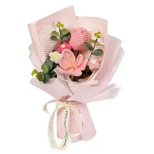 Crochet handmade unquie bouquet /Vanlentine's day / flowers/sunflowers /unquie/  Decorative/ creative/ birthday gift/Easter /mothers day/ valentinesday/ graduation/ bunny/pretty bouquet handmade flower