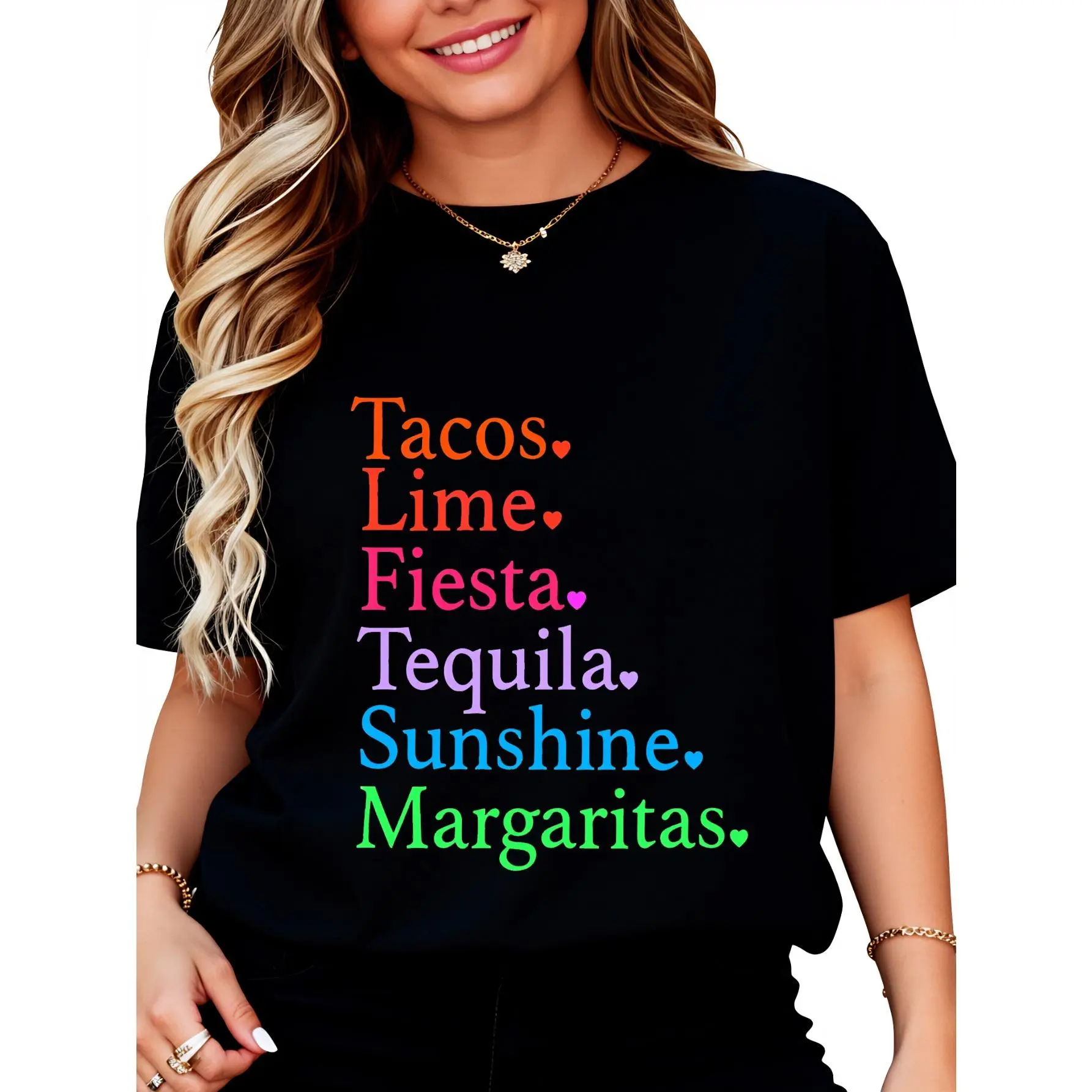 Tacos Lime Fiesta Tequila Sunshine Margaritas T-Shirt Cinco De Mayo for Women Men Cotton Clothing