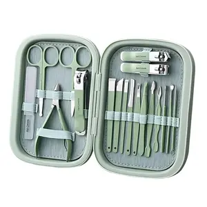 Nail Clippers Set Fingernail and Toenail Clipper Cutters, 18Pcs Manicure Pedicure Kit Professional Grooming Kits, Nail Care Tools with Travel Case