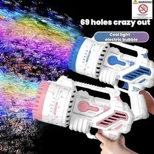 Summer Cute Bubble Machine Toy, Durable Handheld Bubble Maker, Includes 50ML Bubble Liquid & Tray, Rechargeable Battery, Perfect Gift