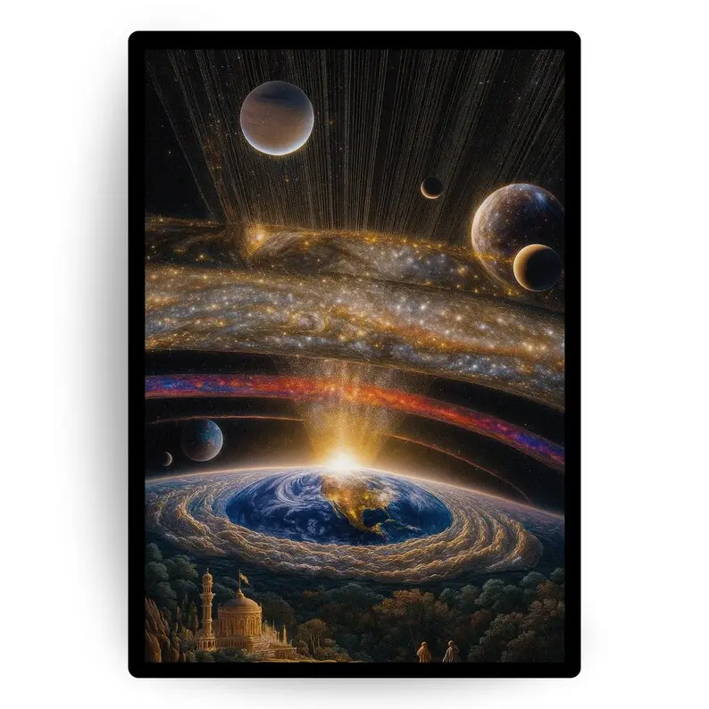Distant Planet Poster – Cosmic Galaxy Wall Art Print, Space Aesthetic Decor, Futuristic Universe Artwork for Modern Interiors