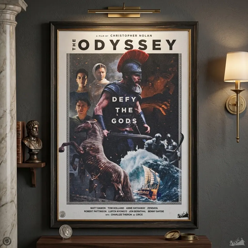 Odyssey Inspired Poster, Epic Greek Myth Wall Art, 11x17 Cinema Style Print, No Frame