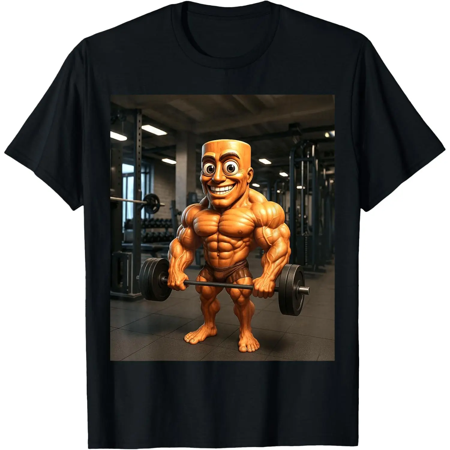 Tung Tung Tung Sahur Gym Funny Meme Bodybuilding Workout T-Shirt