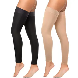 Women's Solid Color High Compression Thigh High Stockings,  Compression Support Stockings, Sports & Outdoor Clothing Accessories