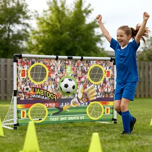 Portable 2-in-1 Kids Soccer Goal Set | Training Target Net for Backyard/Indoor | Perfect Toddler Birthday Gift accessories youth
