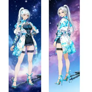 Anime Girl Dakimakura Body Pillow Cover Double Sided Printed With Various Patterns Soft Polyester Long Hugging Pillowcase Cute Waifu Decor For Bedroom Sofa Living Room Otaku Room Aesthetic Pillow Protector