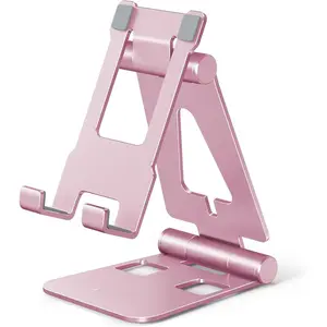 Cell Phone Stand for Desk, Adjustable Desktop Phone Holder Stand, Foldable Moblie Phone Dock for iPhone17 16 15 14 13 12 11 Pro Xs Max Xr X 8 7 6 5 5s SE    Phones,