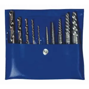 Hanson  10 PIece Spiral Extractor and Drill Bit Combo Pack