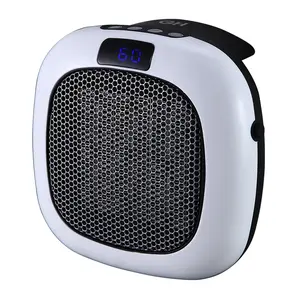 Good Housekeeping Wall-Mount Indoor Mini Space Heater w/ Thermostat, 750W, White