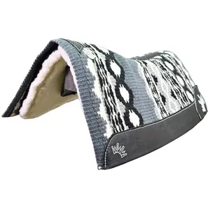 Best Ever 3/4" Grey and Black Riverland Navajo Kush Fleesar Series Saddle Pad- 34"x38"