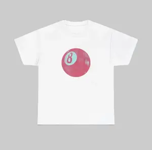 Pink Viral 8 Ball Aesthetic T-shirt, Full Color Unisex T-shirt, Trendy Tee for Men & Women Original Black Pink 8 Ball Top Womenswear Streetwear