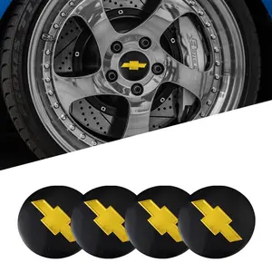 4Pcs 56MM Car Wheel Hub Cap Center Sticker Emblem Auto Badge Decal Car Decoration Accessories For Chevrolet Corvette Montana TrailBlazer Silverado Traverse Camaro Suburban Equinox Bolt Cruze Malibu Colorado Trax SS Spark Captiva Onix Spin Impala Cobalt